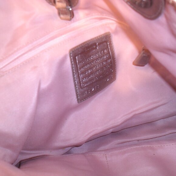 Coach Star Fish Limited Edition Beach Tote Canvas Leather Trim Shoulder - Picture 6 of 7